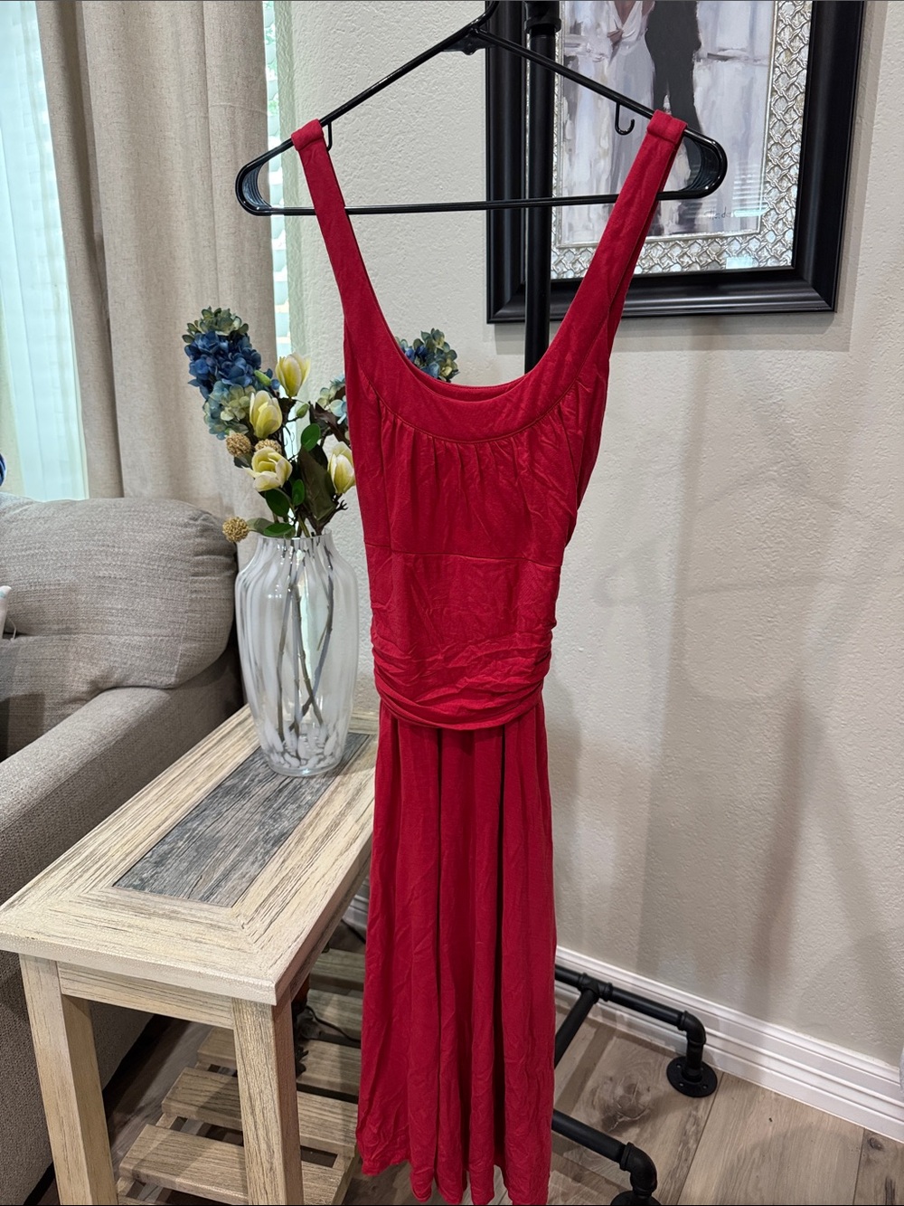 Mauve Red Sleeveless Maxi Dress